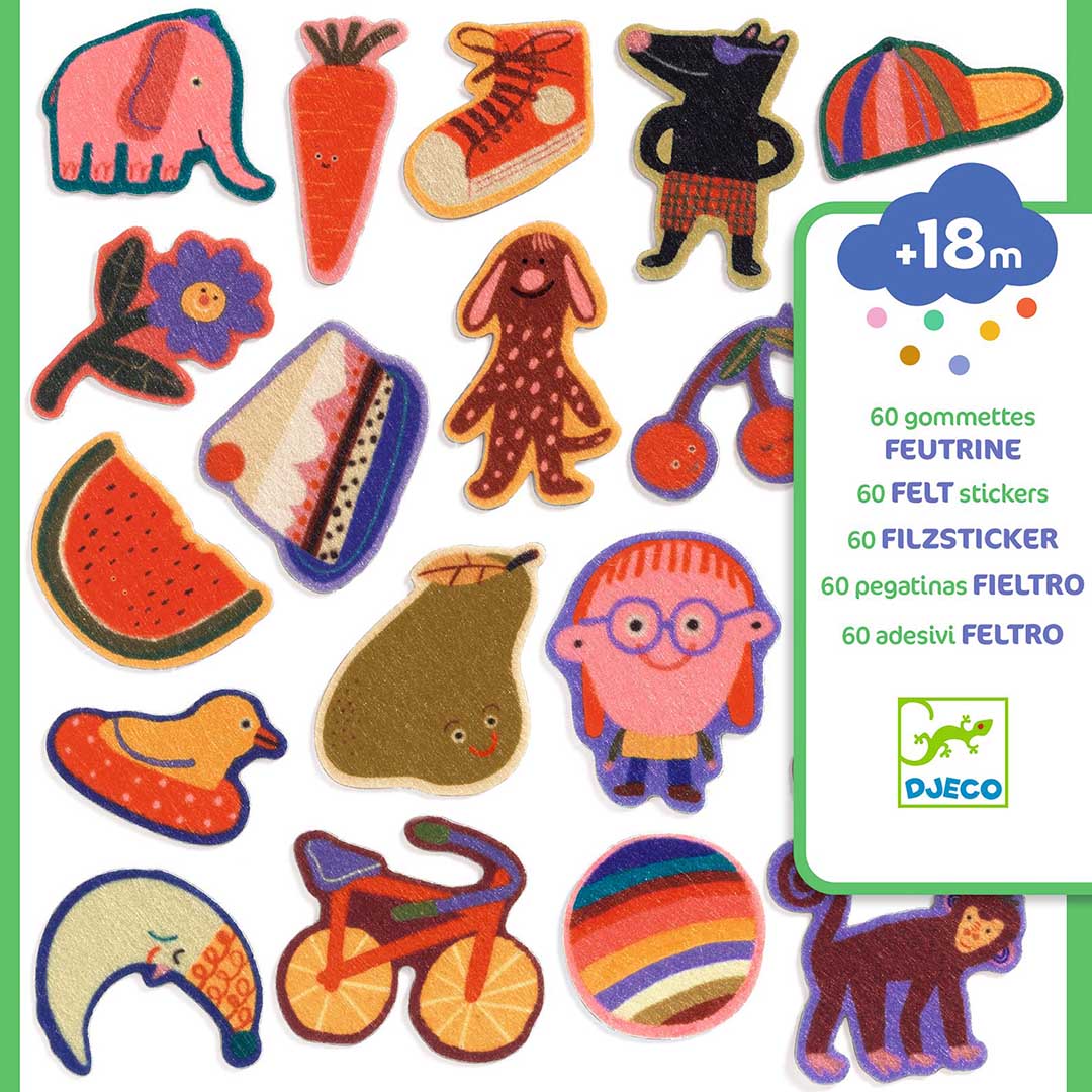 djeco vilten stickers - de grappige! | DJ00951 | 1
