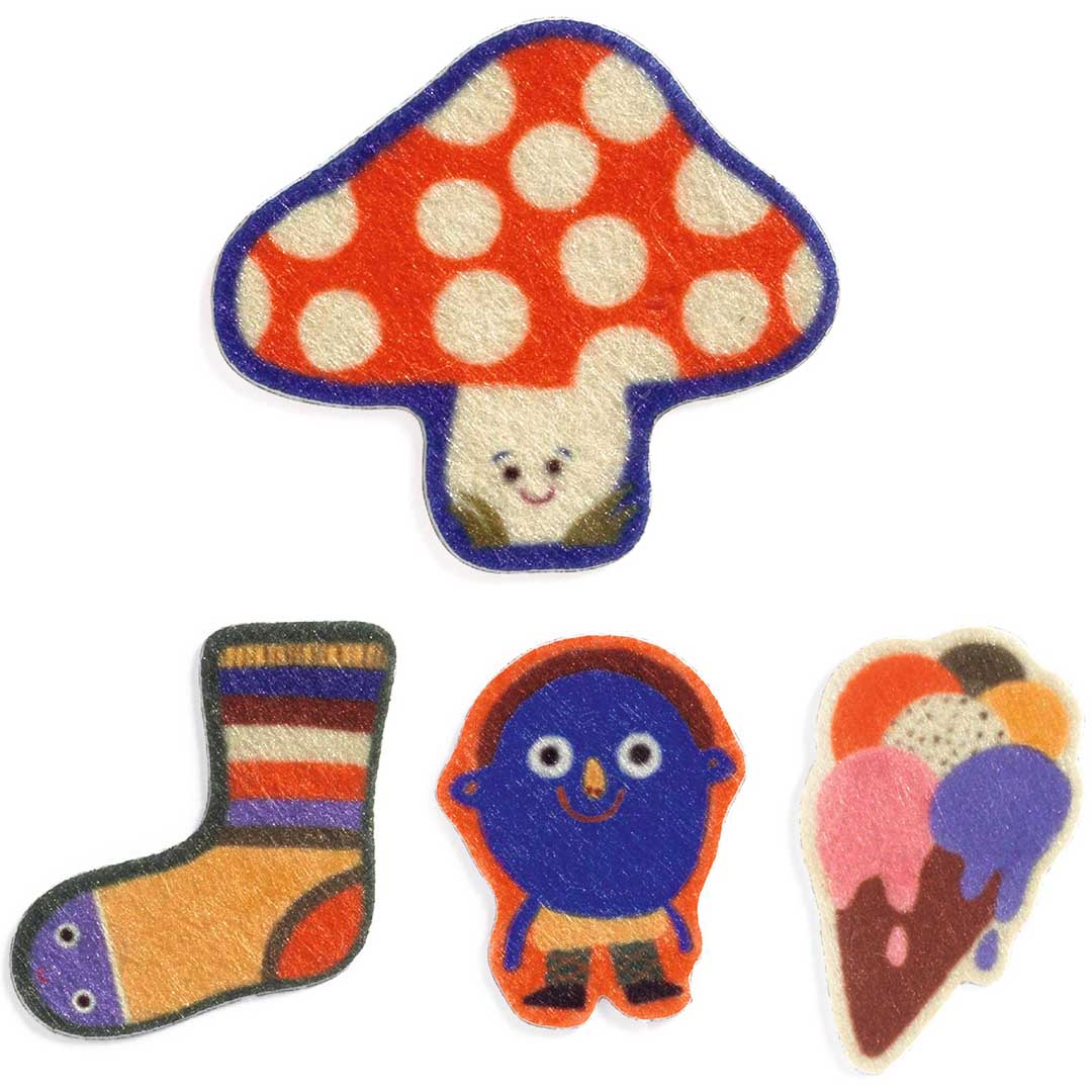 djeco vilten stickers - de grappige! | DJ00951 | 3