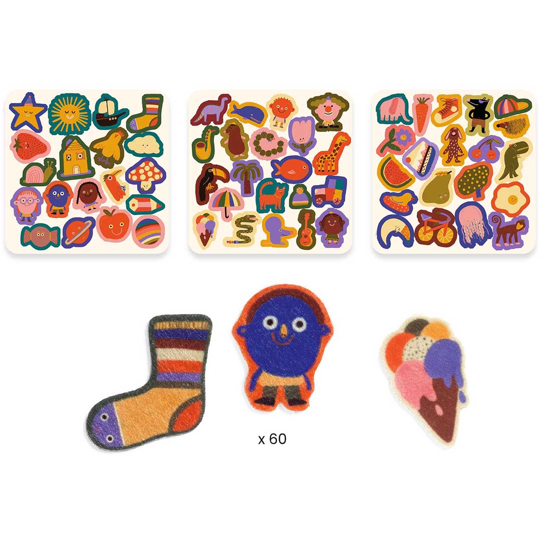 djeco vilten stickers - de grappige! | DJ00951 | 4