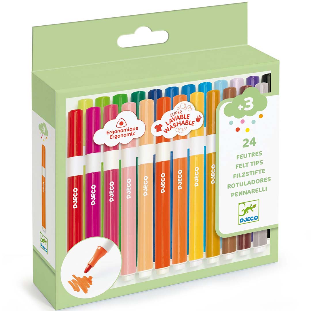 djeco viltstiften - 24st | DJ00967