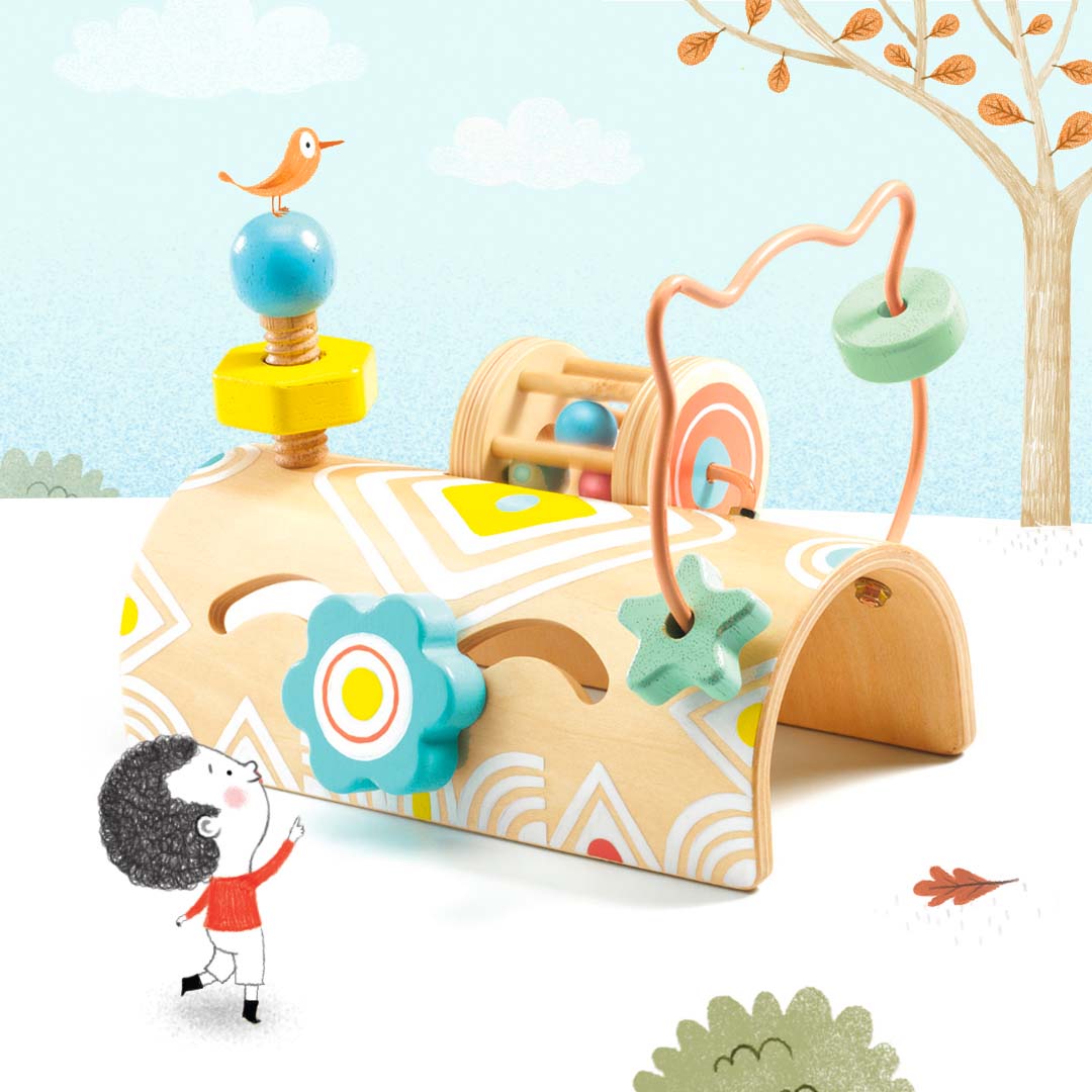 djeco activiteitenspel met kralenframe - baby tabli