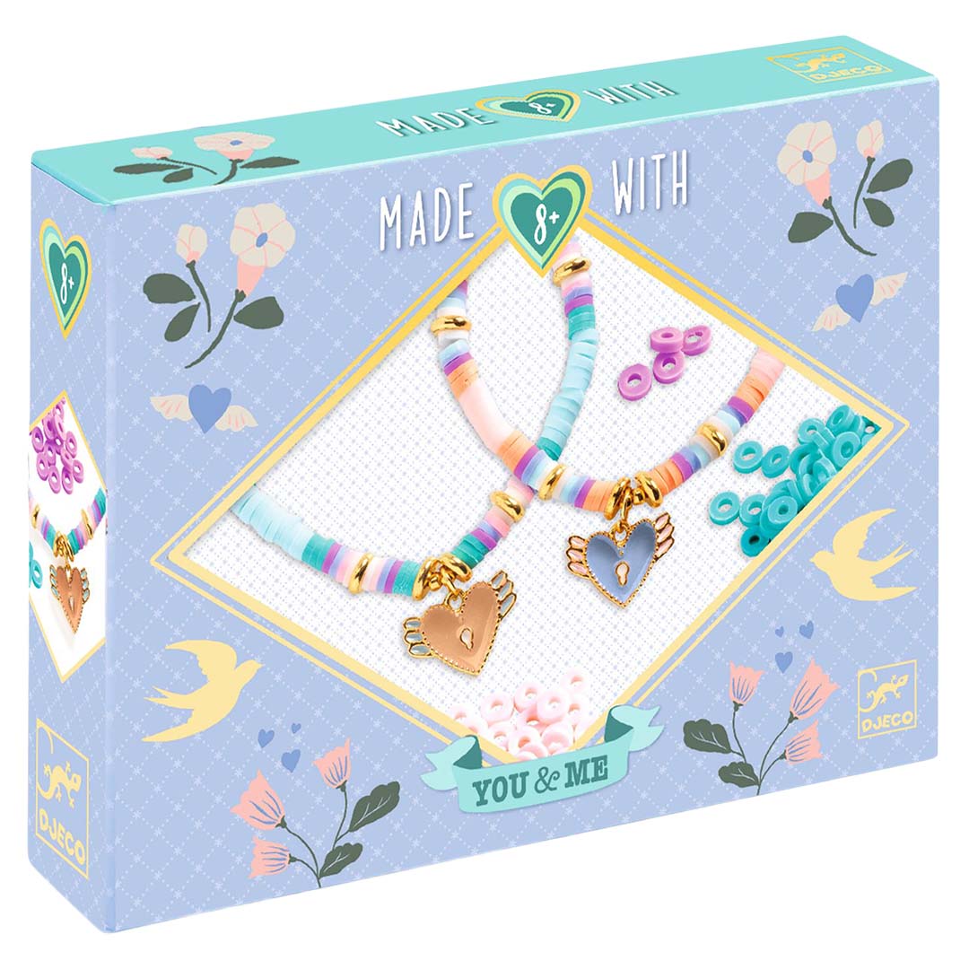 djeco armbandjes maken me & you - heart heishi | DJ00015 | 0