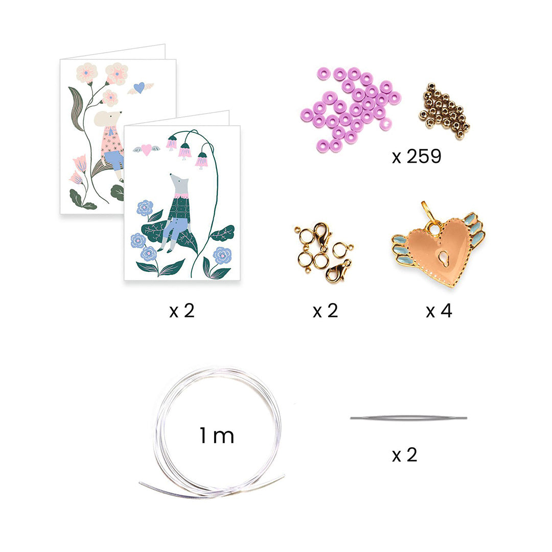 djeco armbandjes maken me & you - heart heishi | DJ00015 | 2