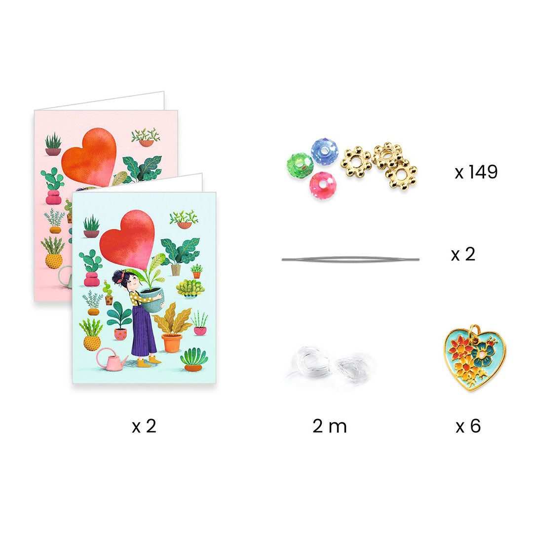 djeco armbandjes maken me & you - heart threading