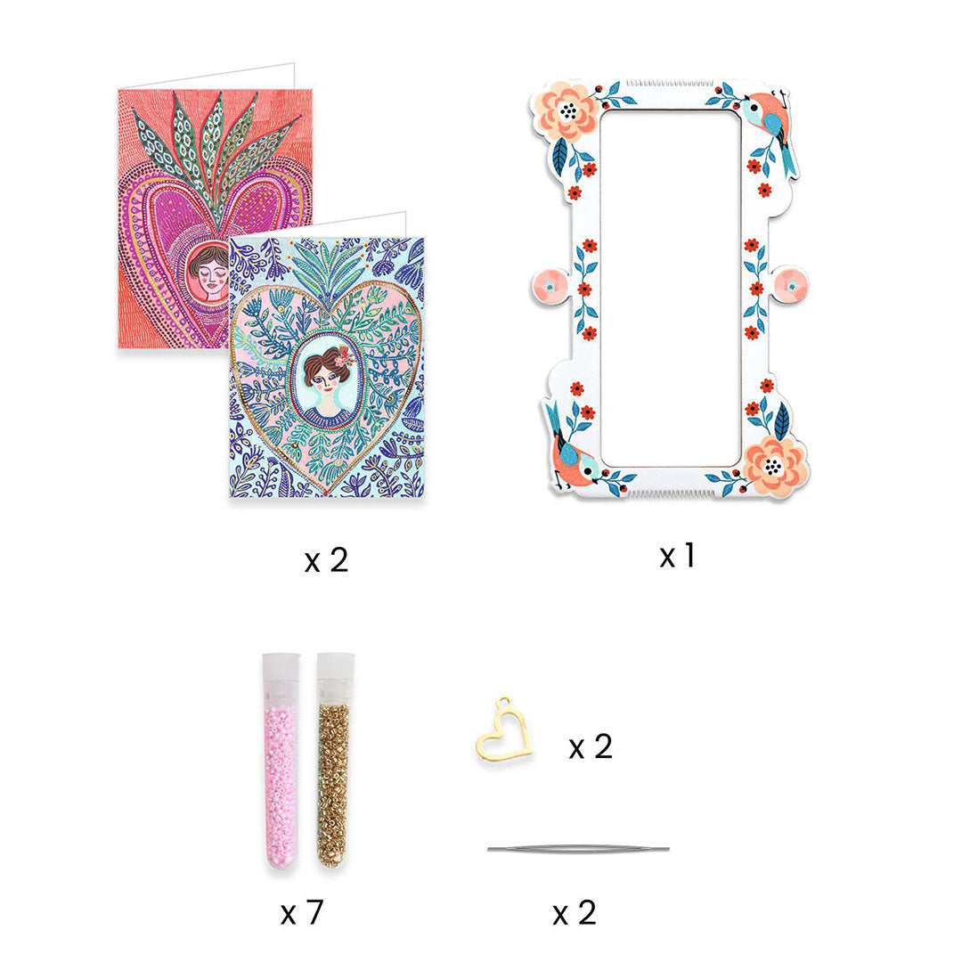 djeco armbandjes maken me & you - miyuki and hearts | DJ00018 | 2