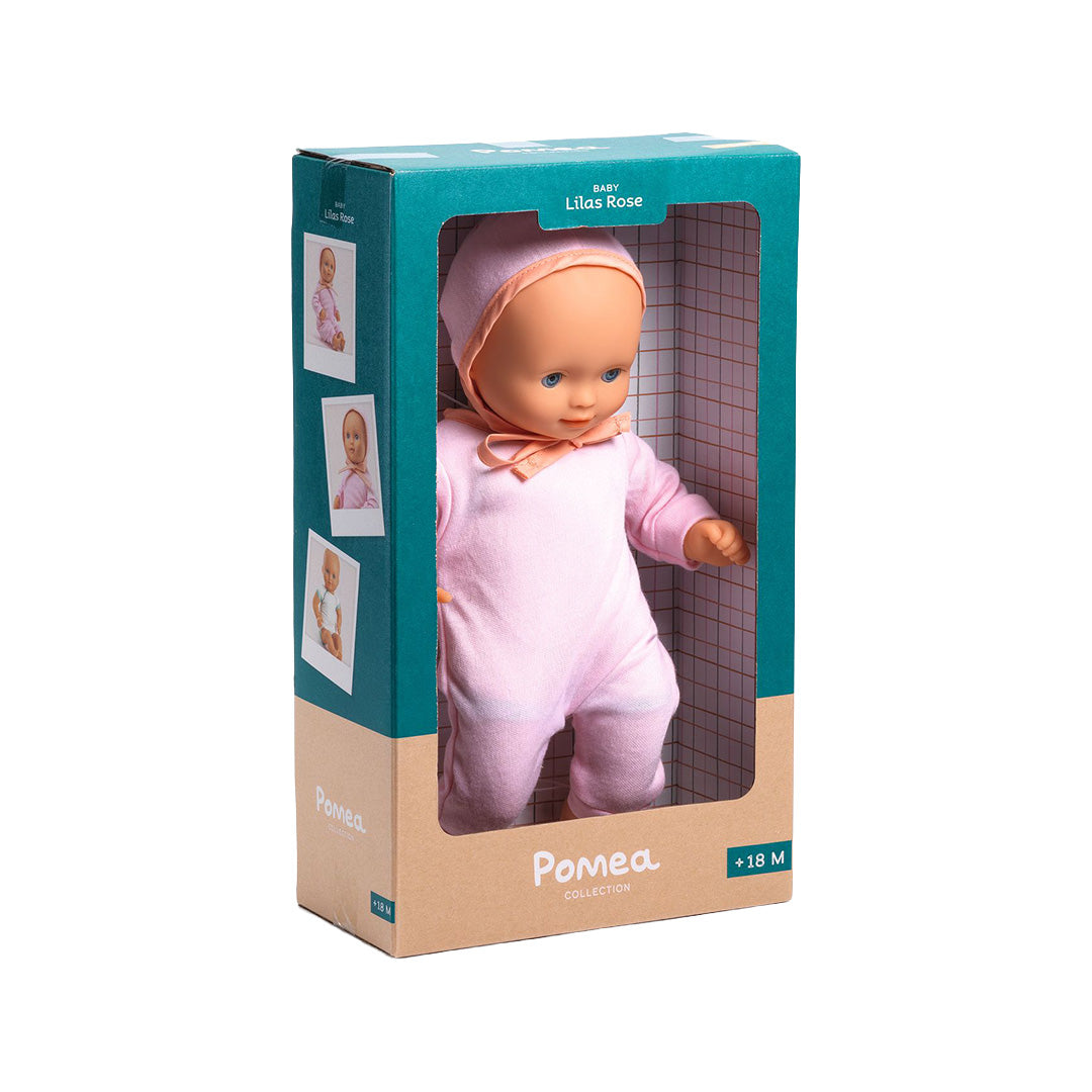 djeco babypop pomea - lilas rose - 32 cm