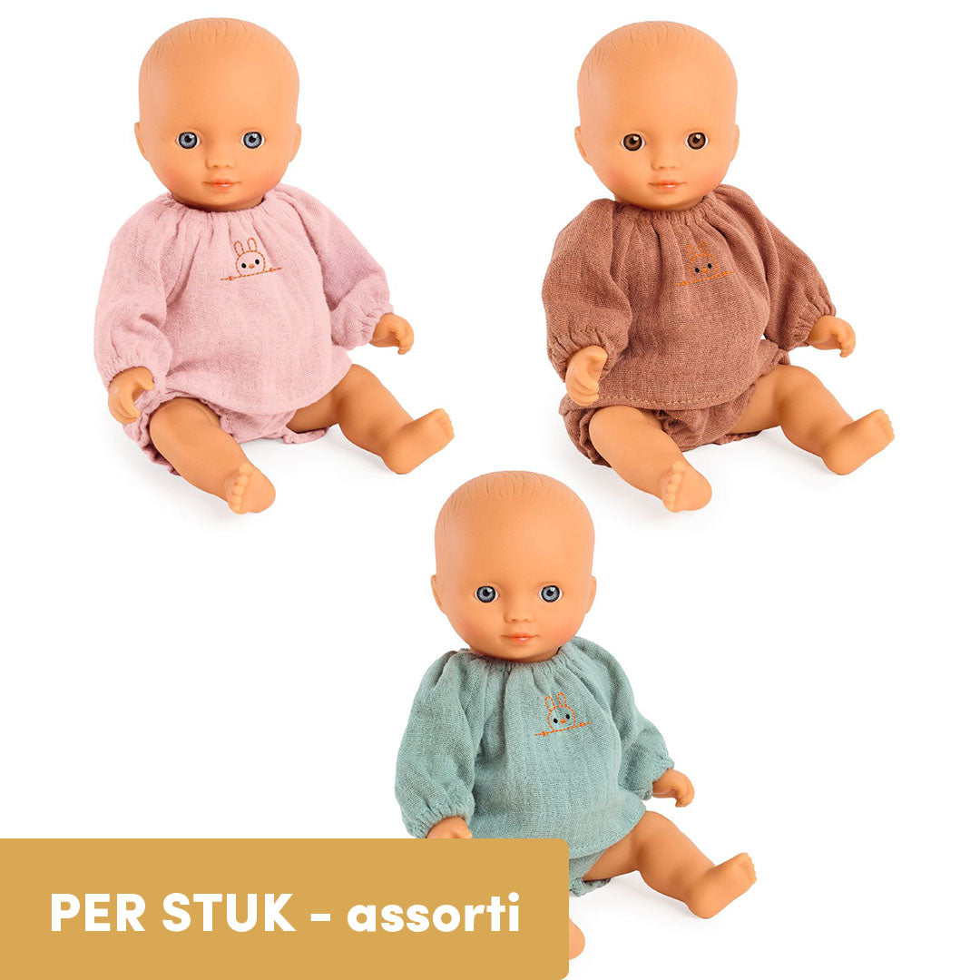 djeco babypop pomea - lola, ola, dina - 20 cm - assorti | DJ07747 | 0