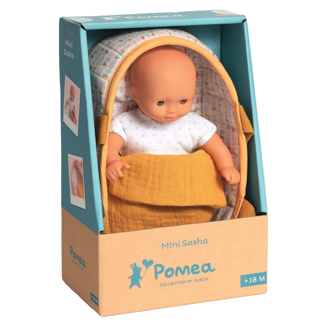 djeco babypop pomea - mini sasha - 20 cm