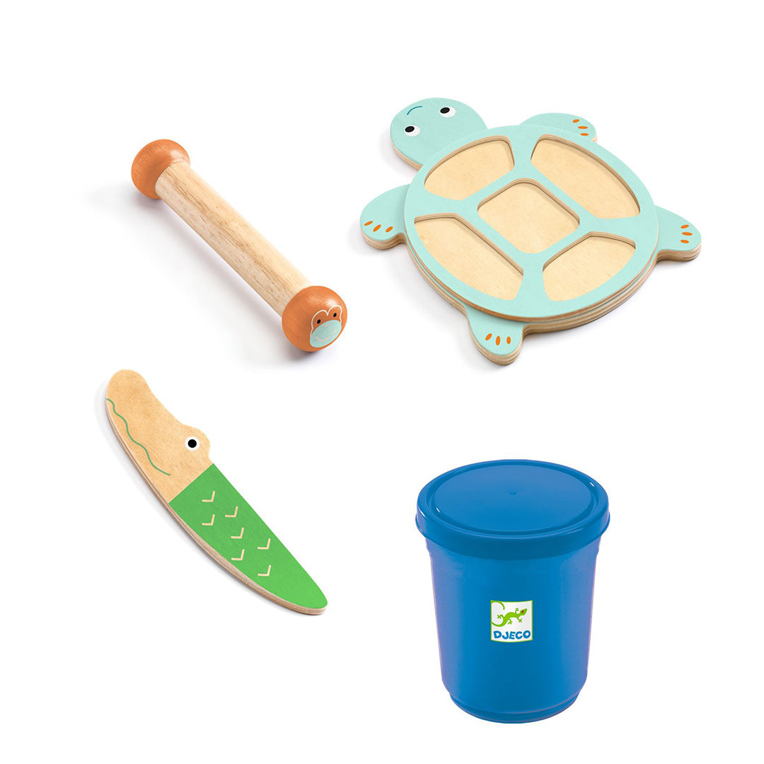 djeco boetseerklei met gereedschap - myplastijungle - 4-delig | DJ09032 | 1
