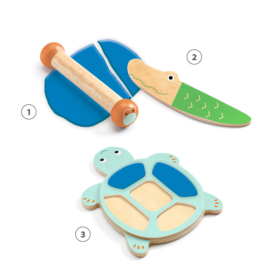 djeco boetseerklei met gereedschap - myplastijungle - 4-delig | DJ09032 | 3