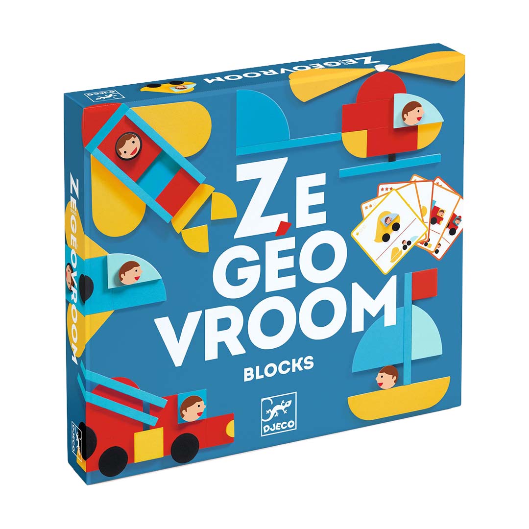 djeco bouwset ze geo vroum blocks