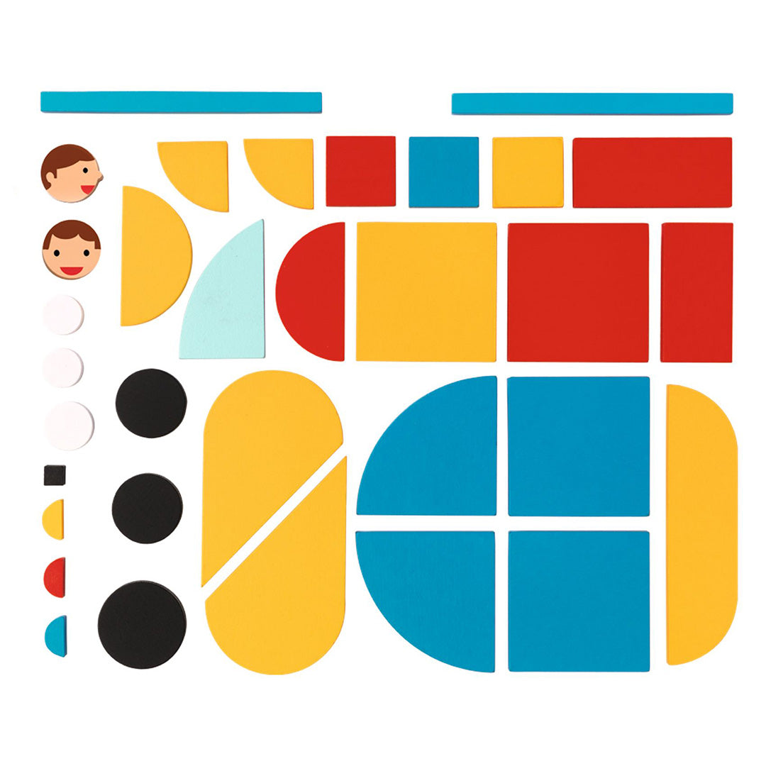 djeco bouwset ze geo vroum blocks | DJ06436 | 4