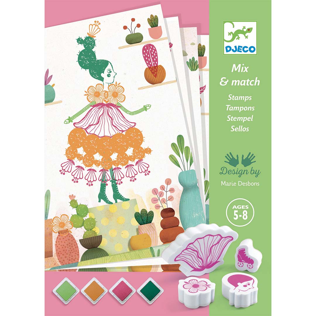 djeco creatief stempelen bloemenmeisjes | DJ08741 | 0