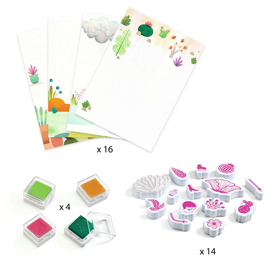 djeco creatief stempelen bloemenmeisjes | DJ08741 | 6