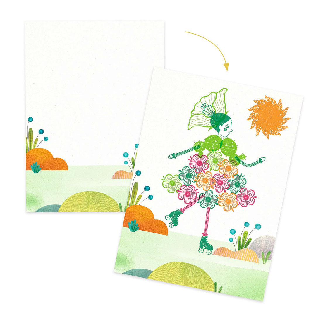 djeco creatief stempelen bloemenmeisjes | DJ08741 | 4