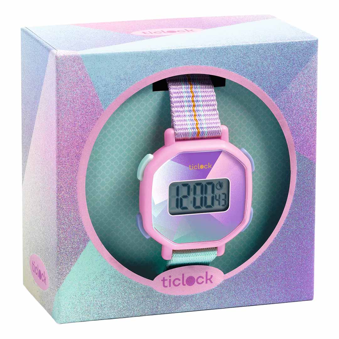 djeco digitaal kinderhorloge purple prisma | DD00452 | 2