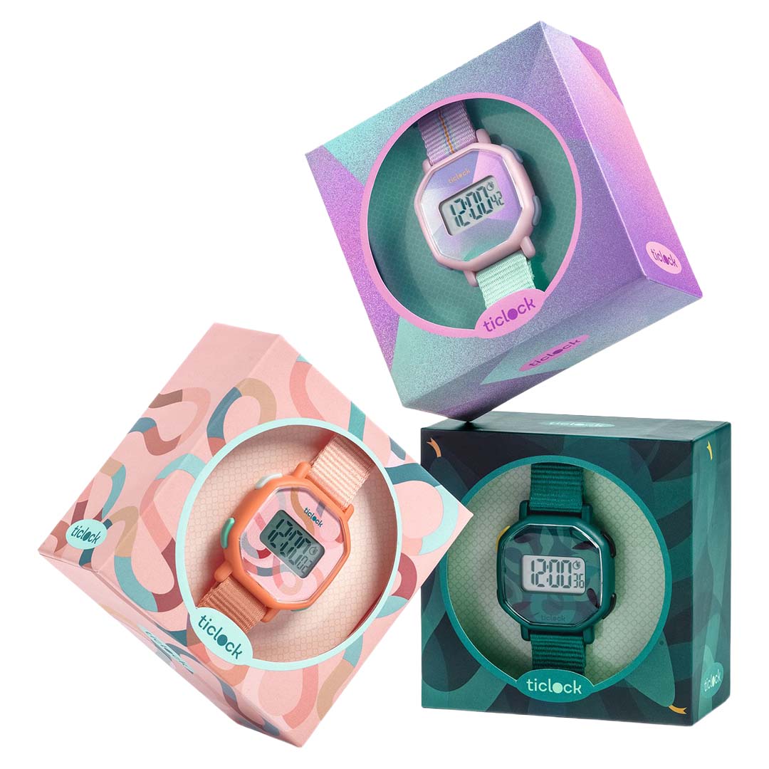 djeco digitaal kinderhorloge purple prisma | DD00452 | 3