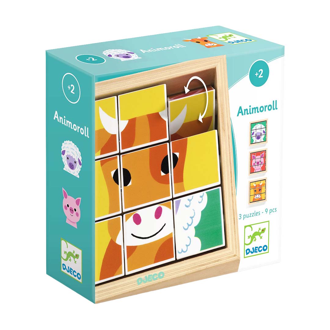djeco draaipuzzel animoroll - 9st | DJ01955 | 0