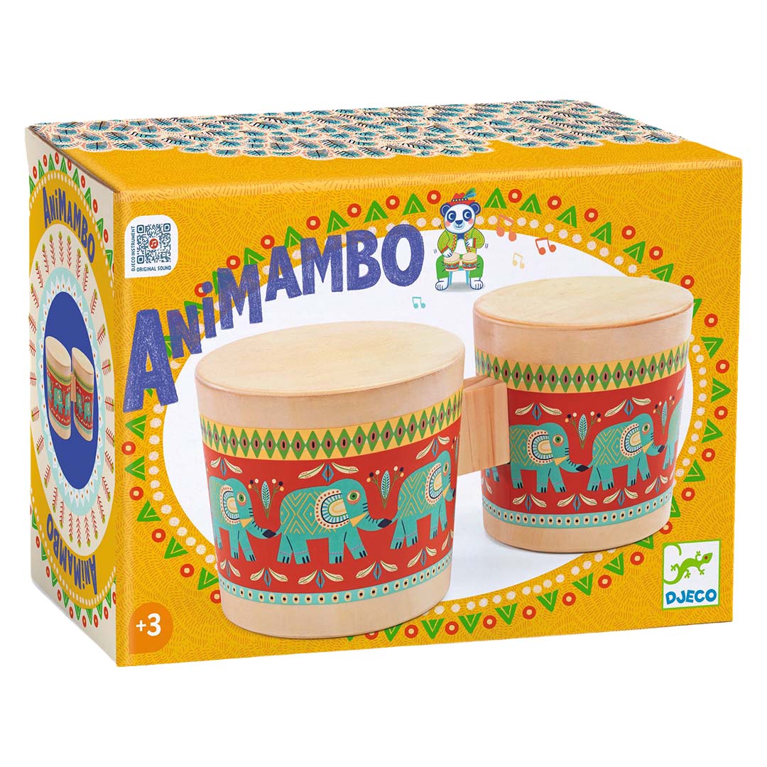 djeco dubbele trommel animambo