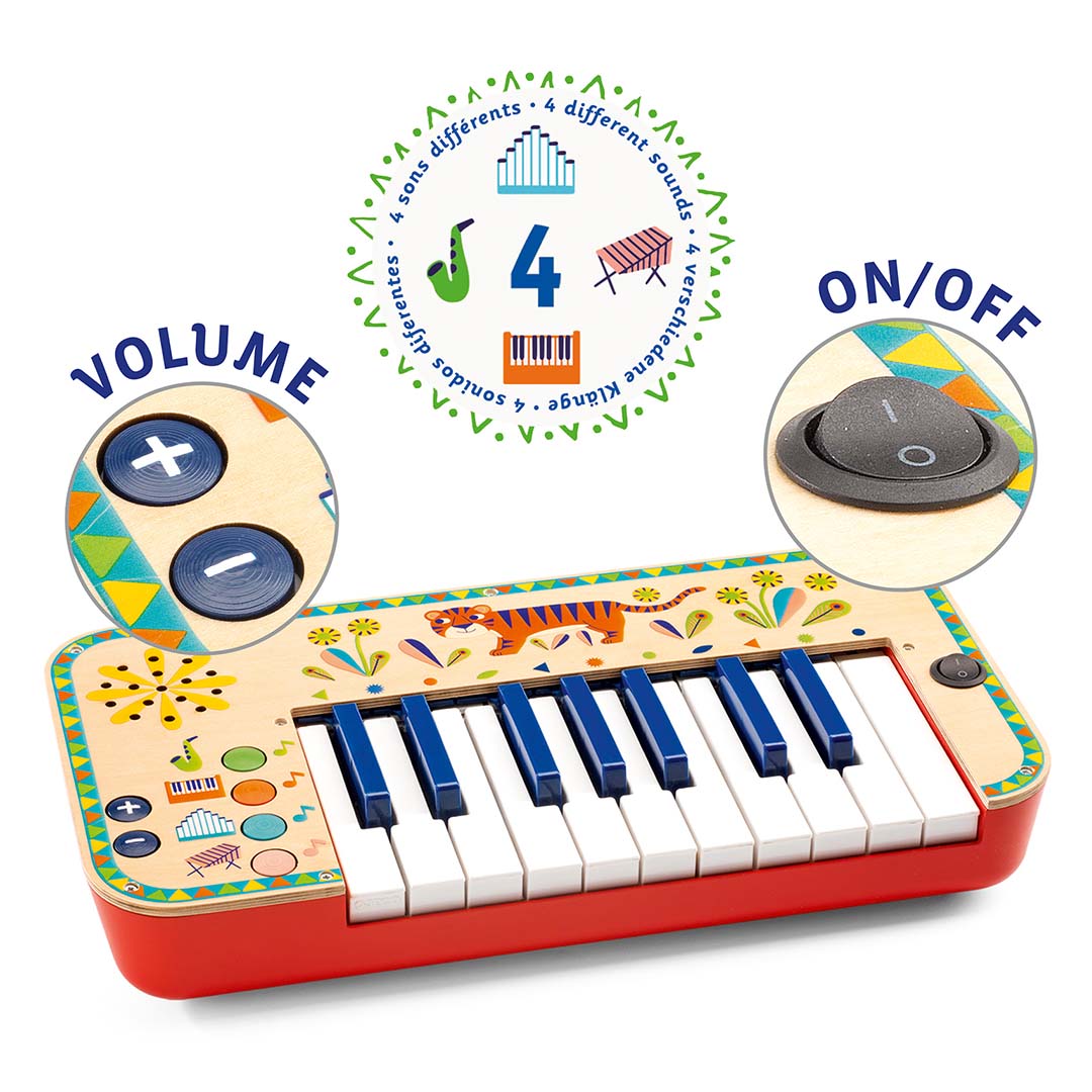 djeco elektrisch keyboard animambo