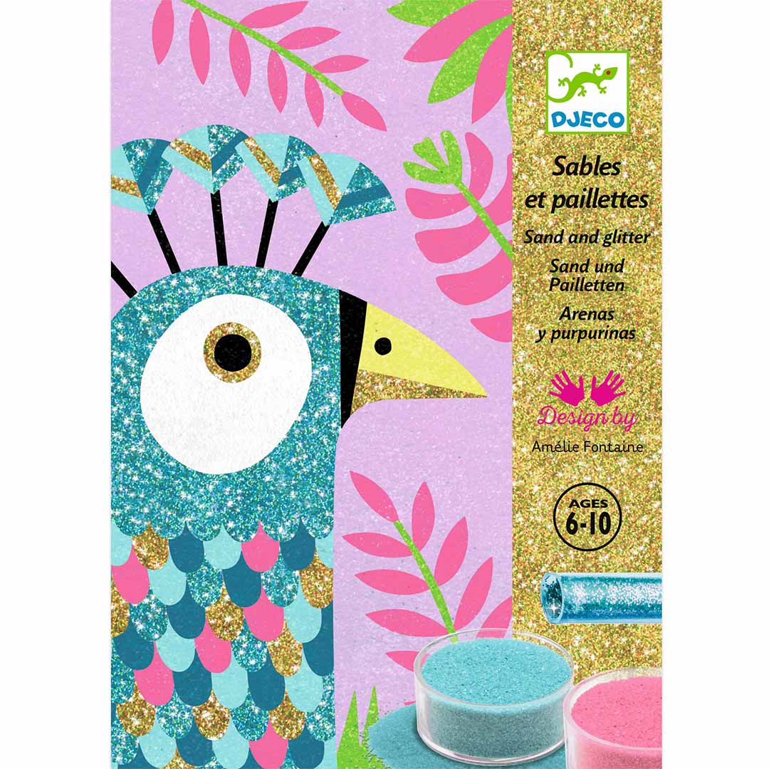 djeco gekleurd zand - oogverblindende vogels | DJ08663 | 5