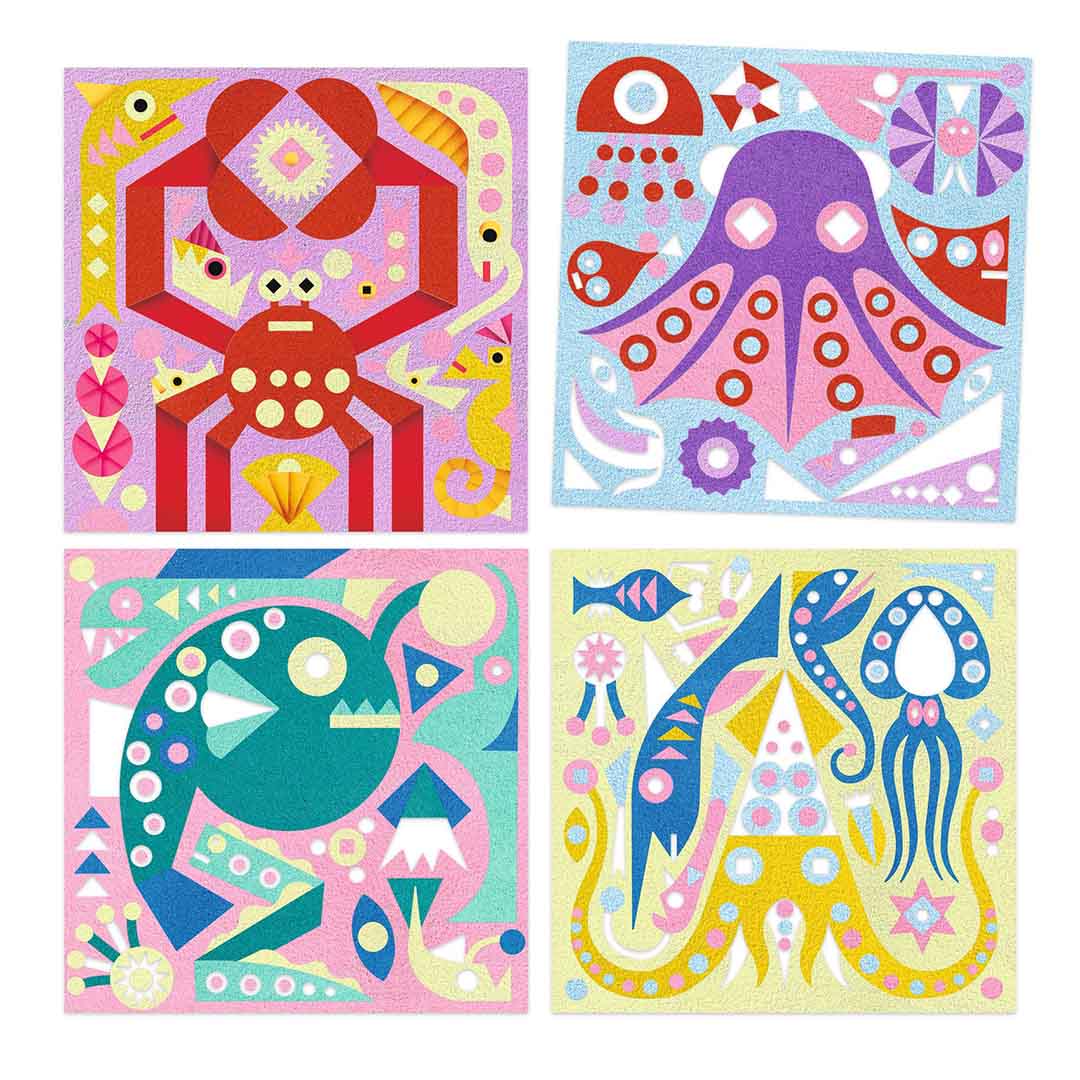 djeco gekleurd zand glow in the dark - zeedieren | DJ08679 | 1