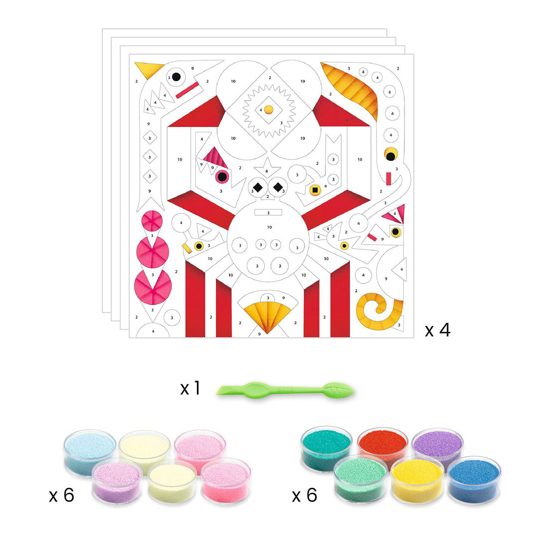 djeco gekleurd zand glow in the dark - zeedieren | DJ08679 | 2