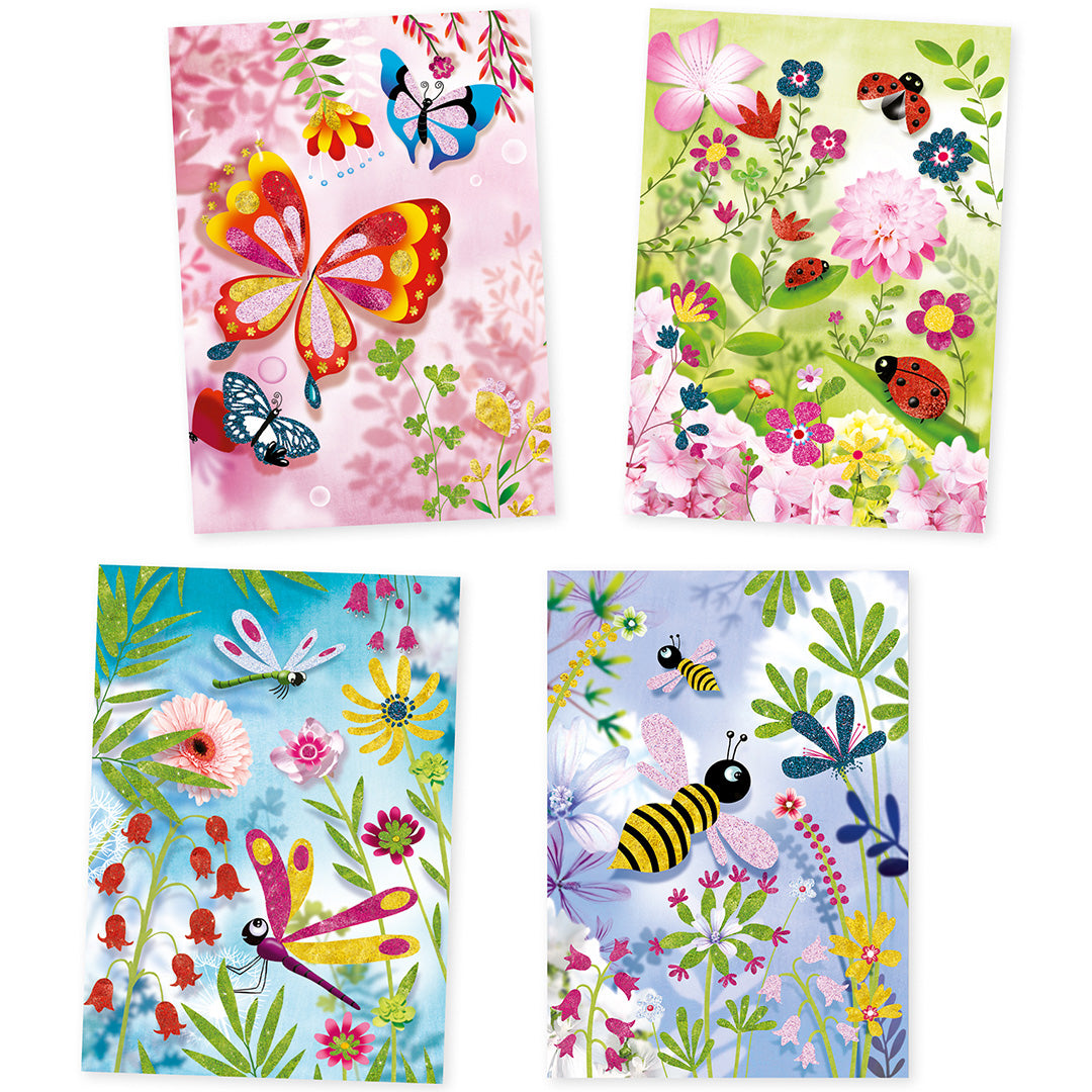 djeco glitterschilderijen vlinders en kleine beestjes