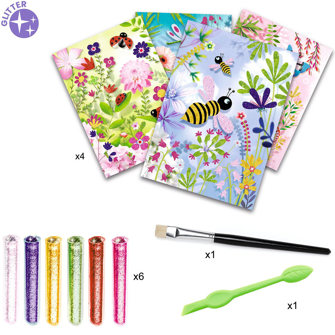 djeco glitterschilderijen vlinders en kleine beestjes