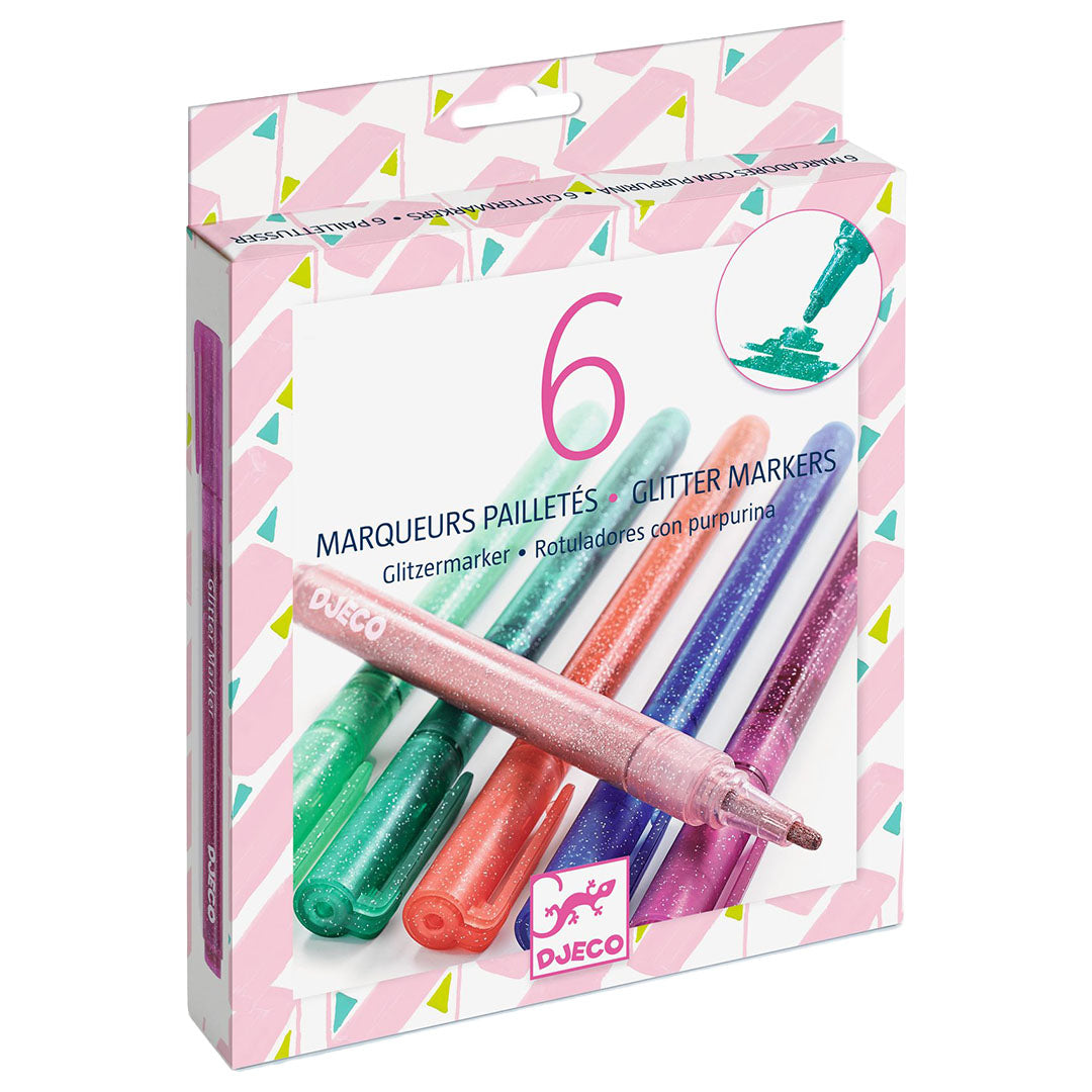 djeco glitterstiften - 6st