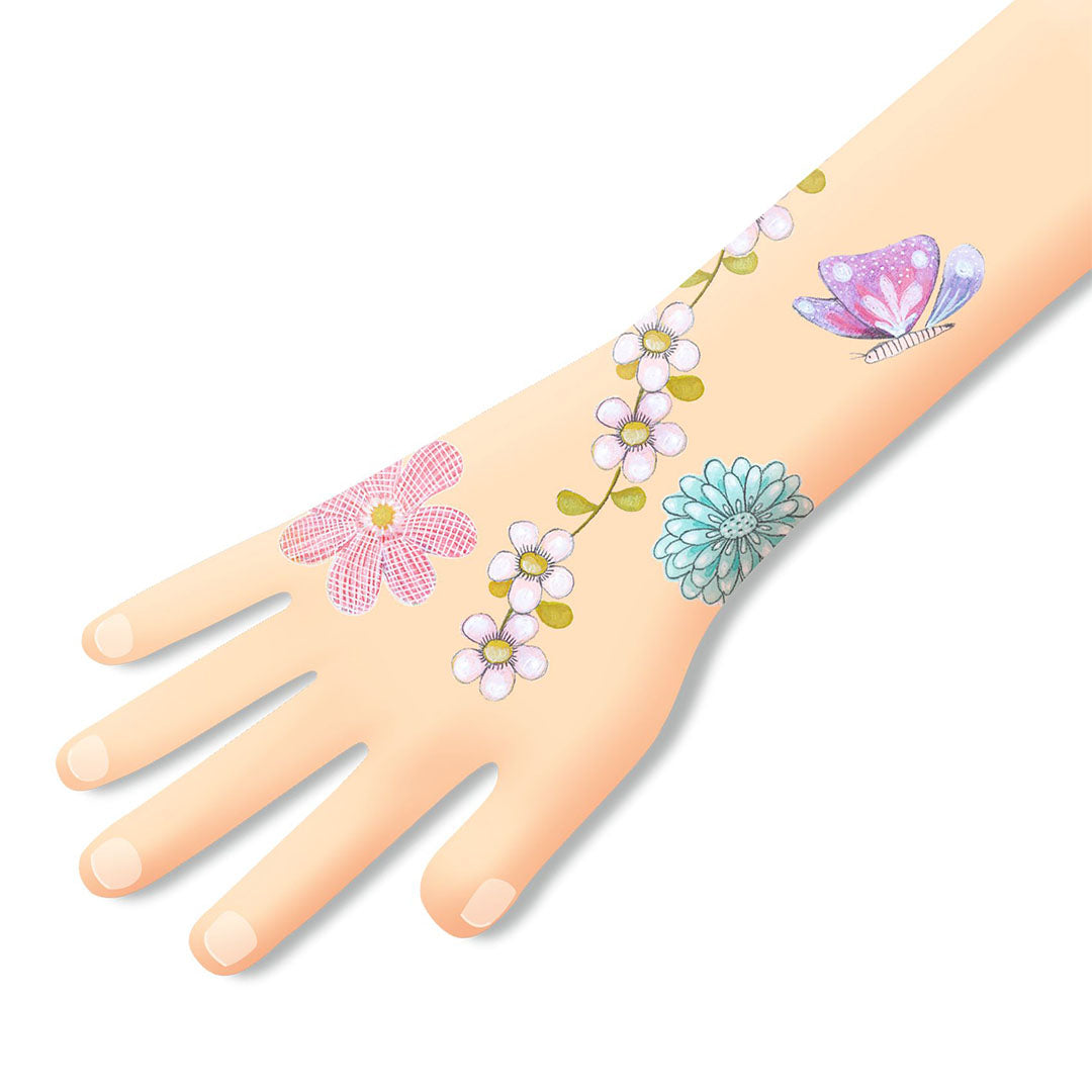 djeco glittertattoos - veldbloemen