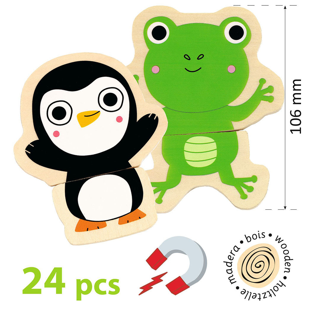 djeco houten magneten jungle (24st) | DJ03118 | 3