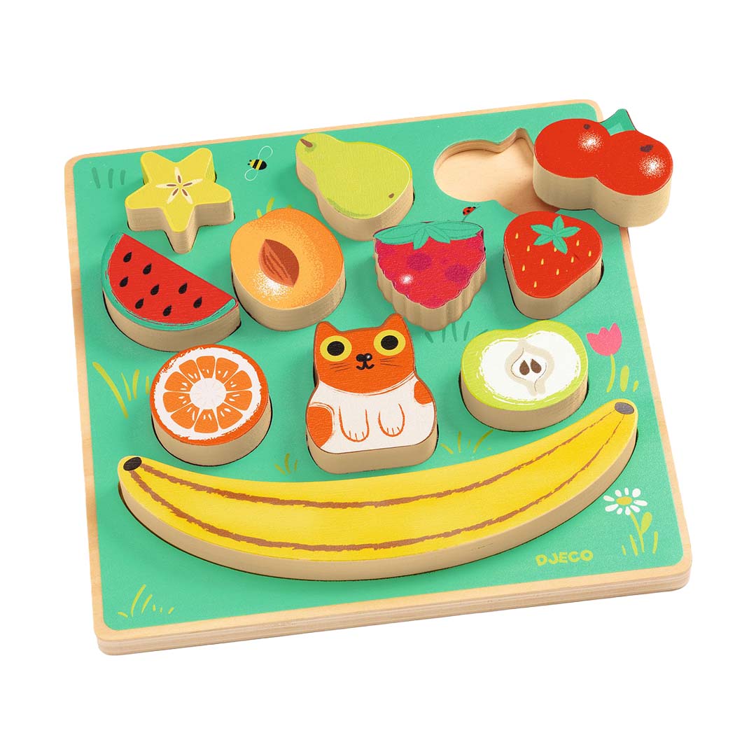 djeco houten puzzel en balanceerspel - happy - 11st