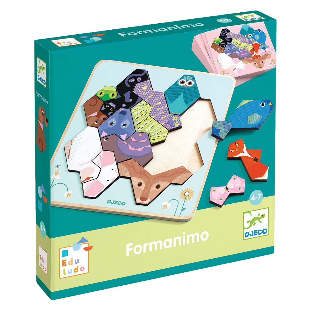 djeco houten puzzel formanimo - 14st | DJ08226 | 0