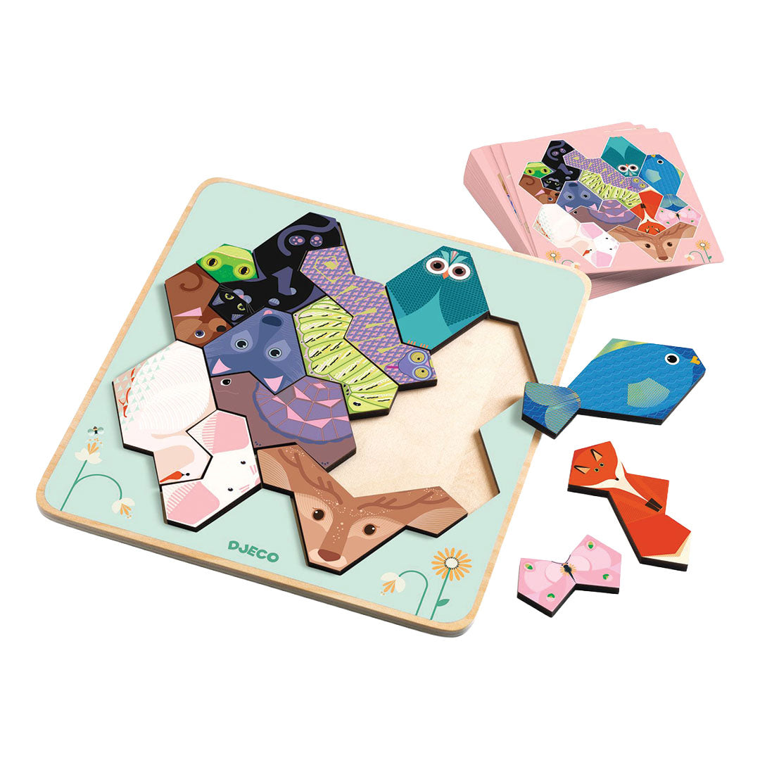 djeco houten puzzel formanimo - 14st | DJ08226 | 1