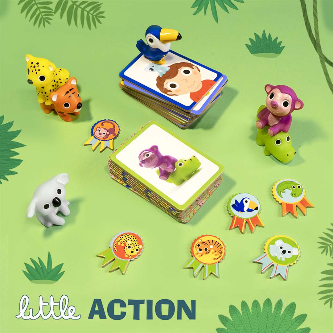 djeco kaartspel little action - met diertjes en medailles | DJ08557 | 1