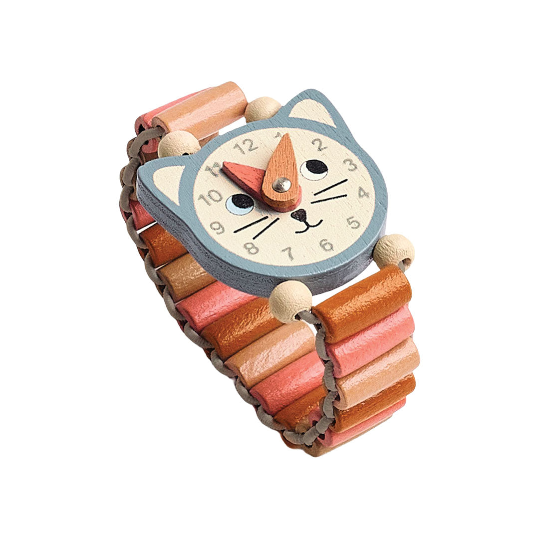 djeco kinderhorloge - kat - assorti