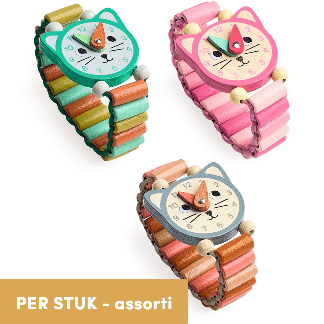 djeco kinderhorloge - kat - assorti | DJ05570 | 