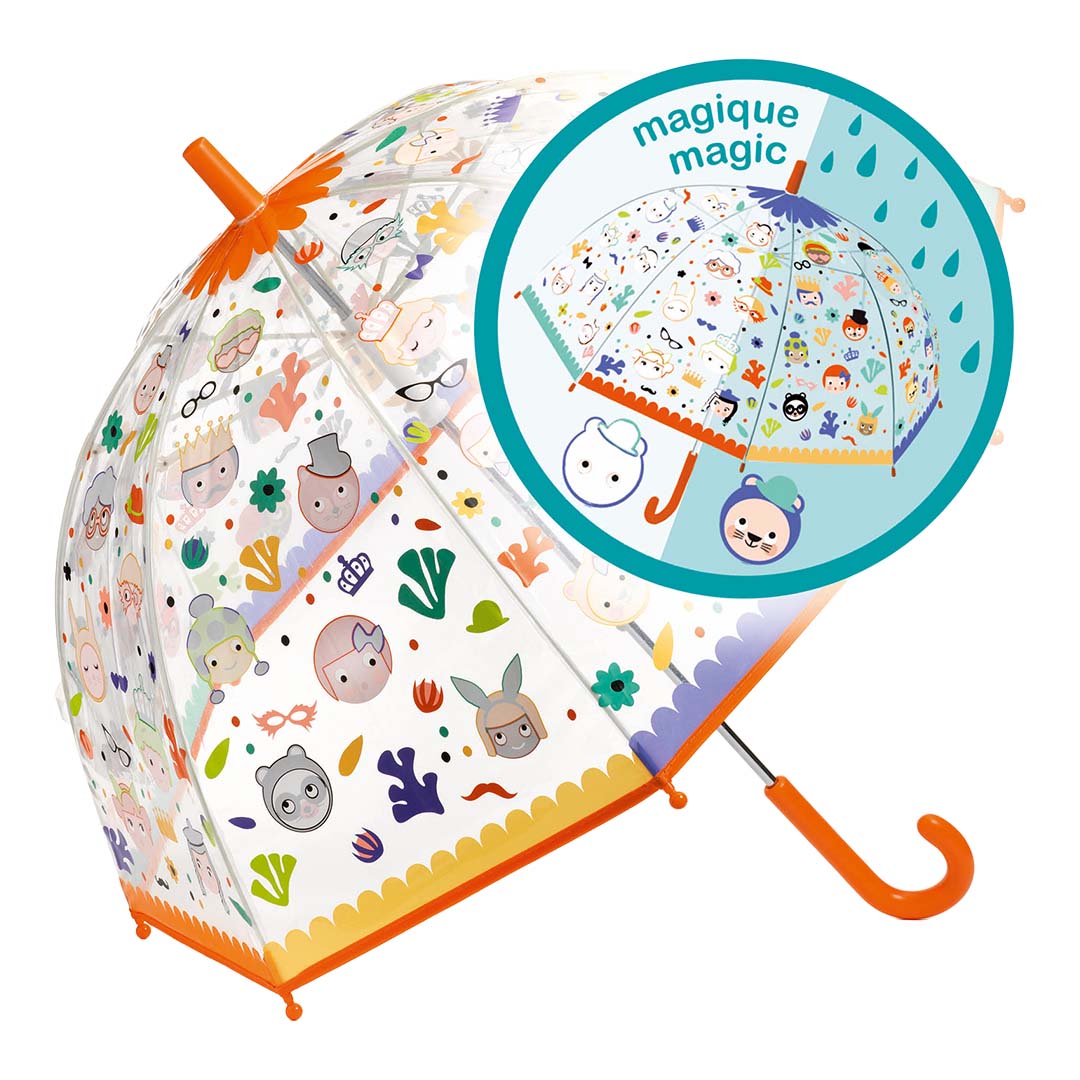 djeco kinderparaplu magische kleuren - gezichten | DD04709 | 2