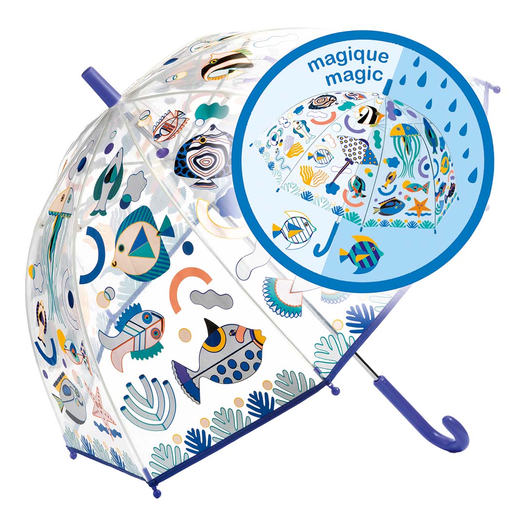 djeco kinderparaplu magische kleuren - vissen | DD04710 | 1