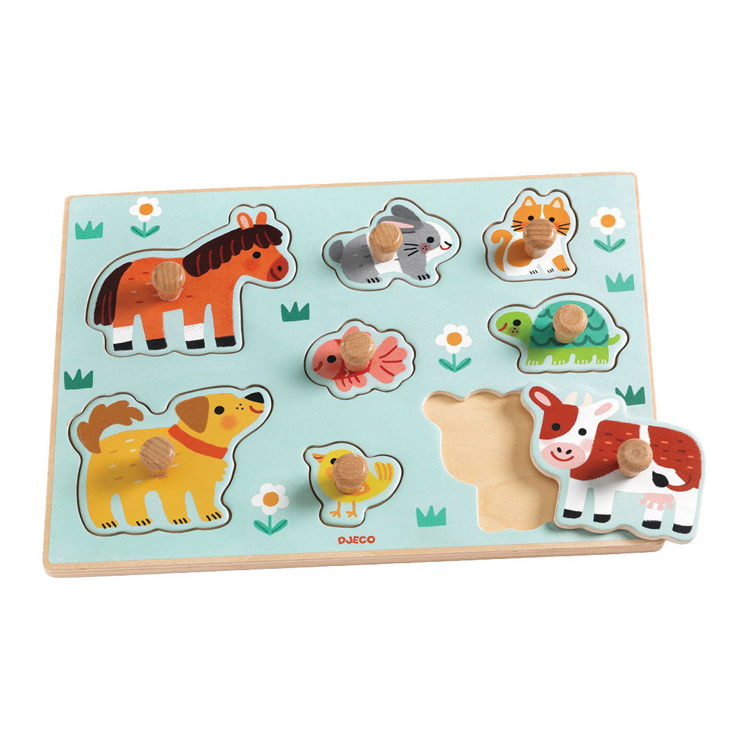 djeco knoppuzzel dog'n'co - 8st