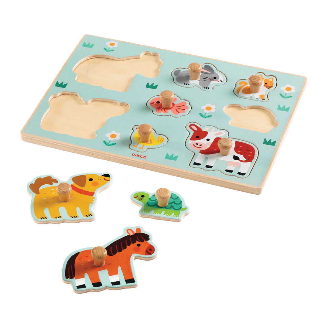 djeco knoppuzzel dog'n'co - 8st