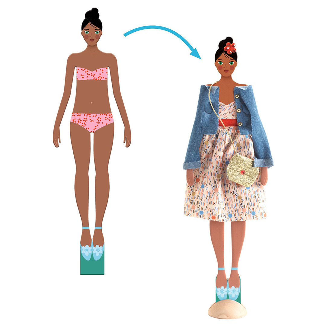 djeco knutselset aankleedpoppen fashion by marie