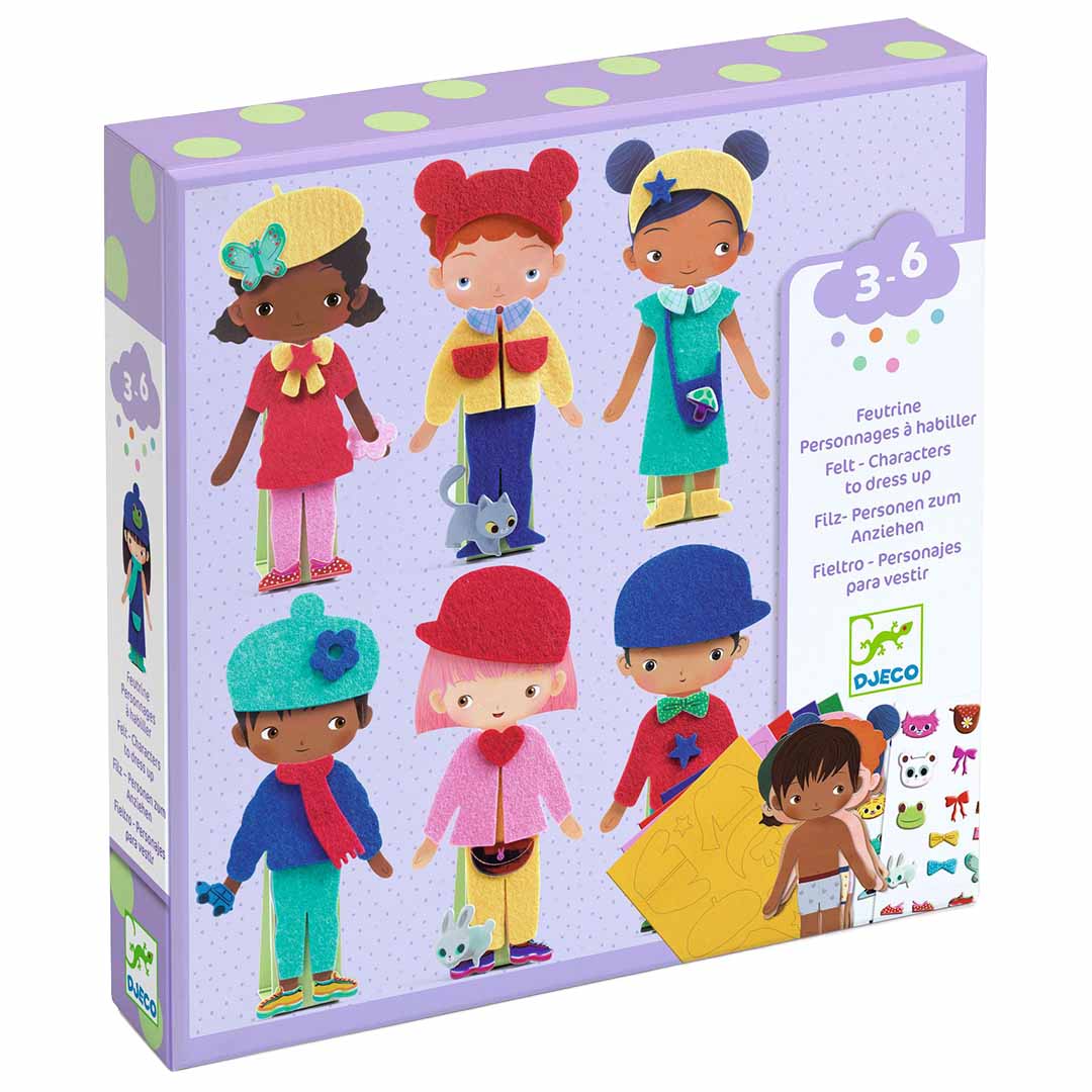 djeco knutselset aankleedpoppen vilt