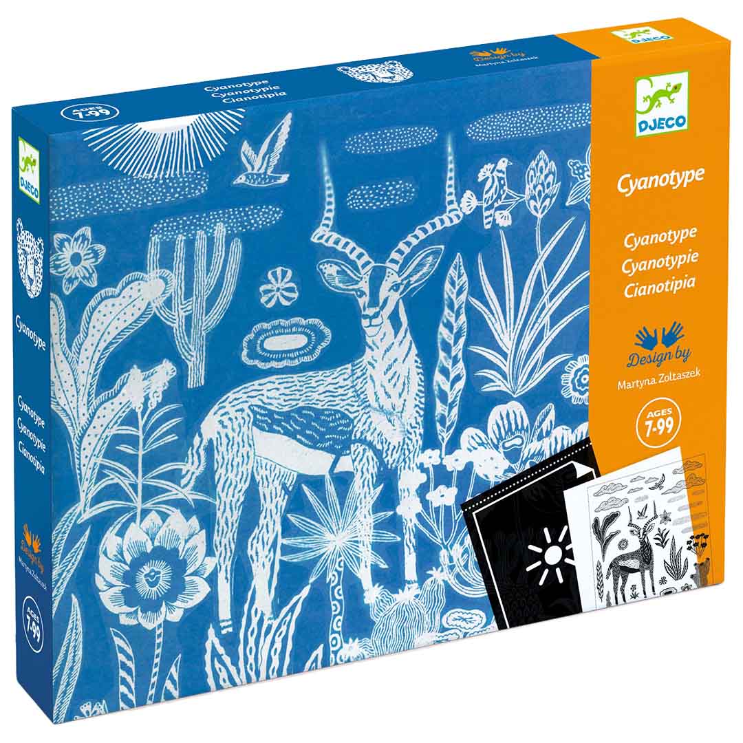 djeco knutselset blauwdruk - night-time in the savannah