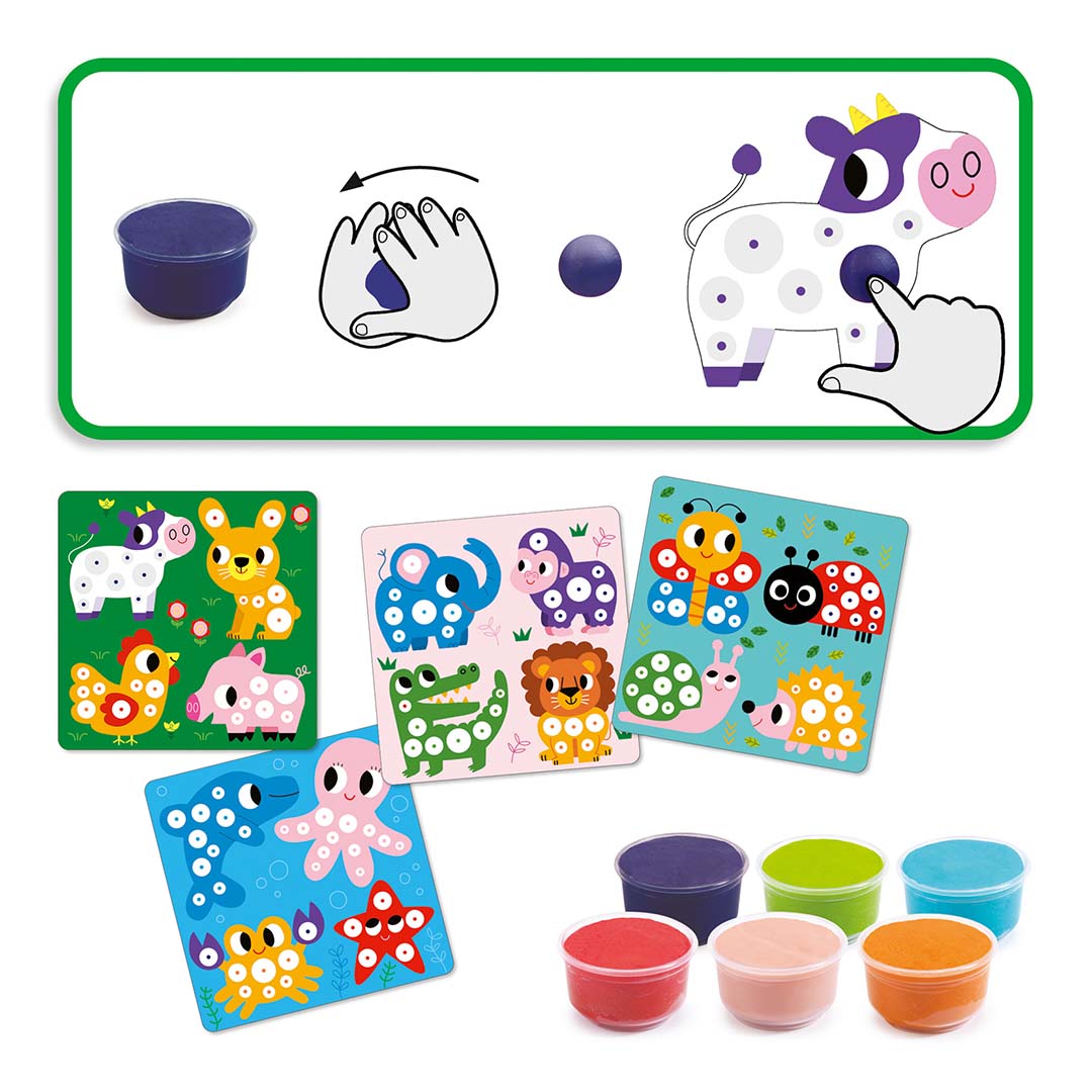 djeco knutselset boetseerklei - dieren | DJ09894 | 2