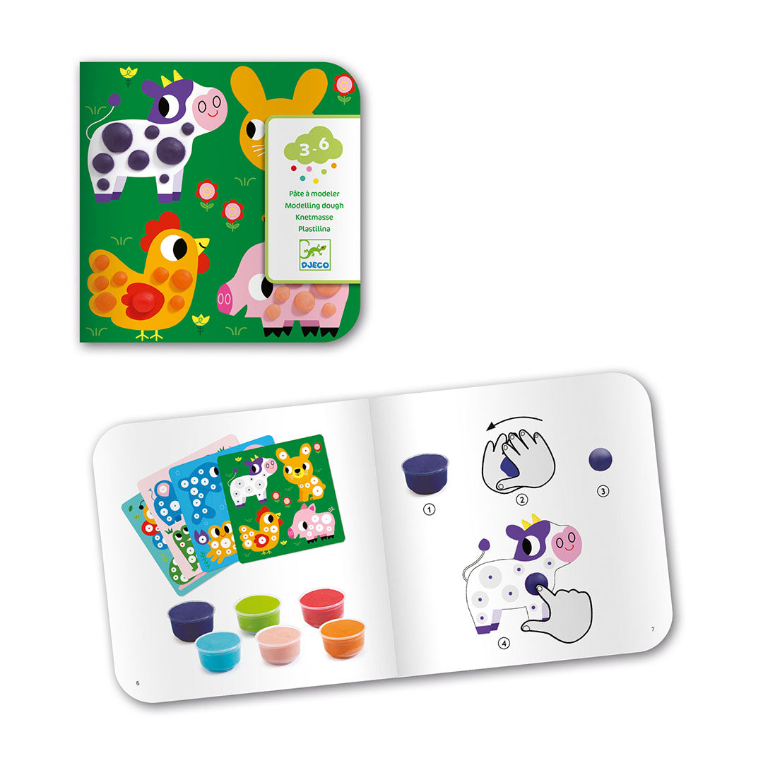 djeco knutselset boetseerklei - dieren | DJ09894 | 3