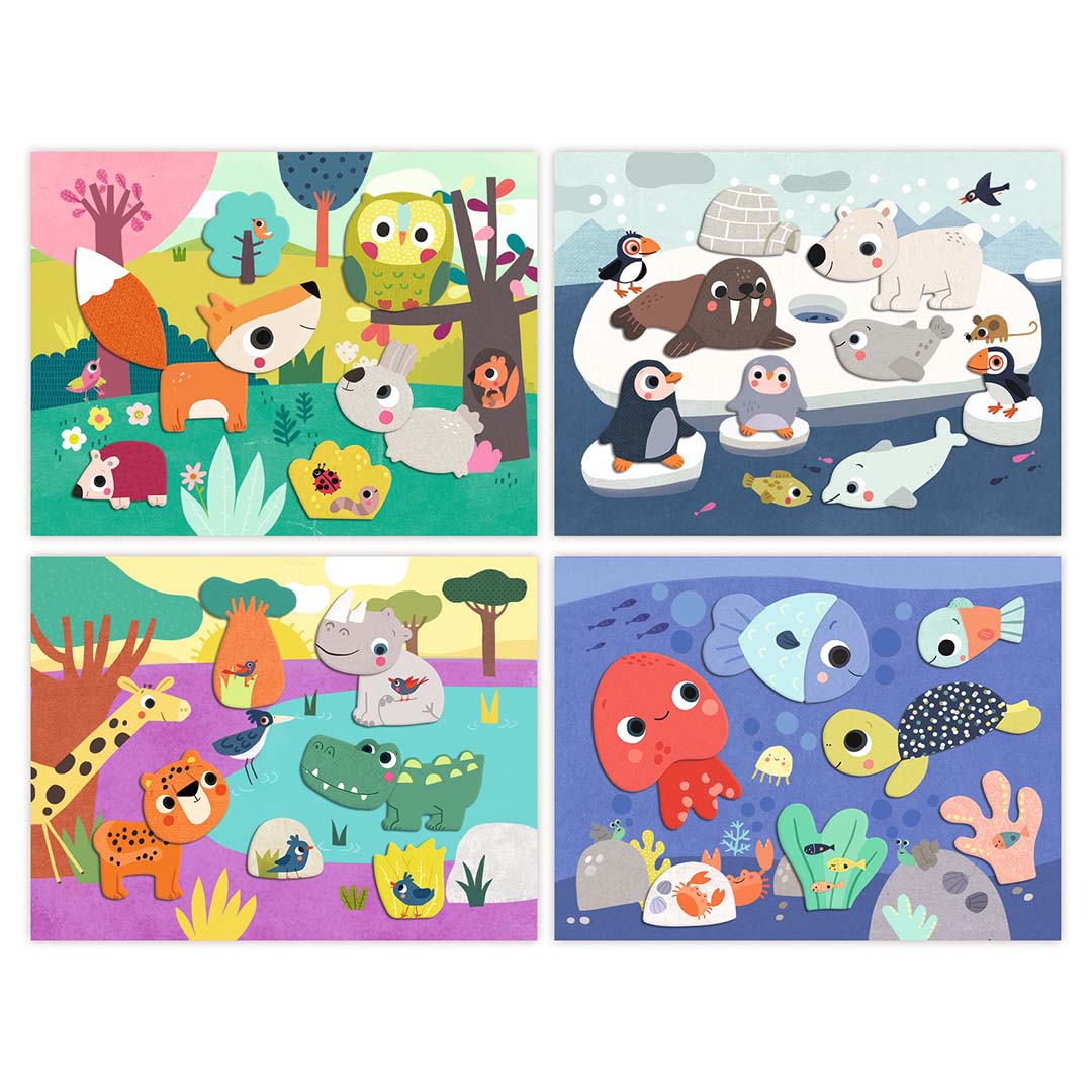 djeco knutselset collage dierenvrienden | DJ09874 | 1