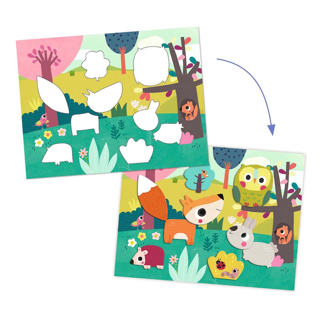 djeco knutselset collage dierenvrienden | DJ09874 | 2