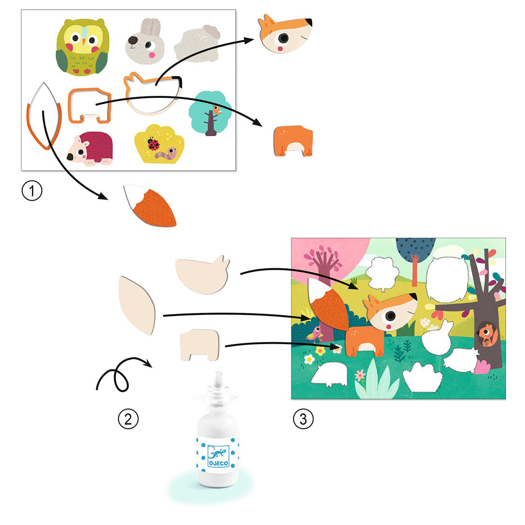 djeco knutselset collage dierenvrienden | DJ09874 | 4